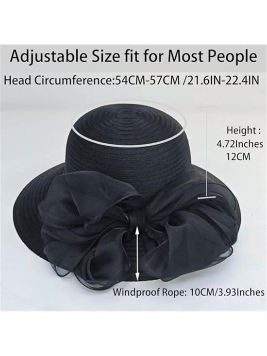Women\'s Kentucky Organza Sun Hat Summer Derby Hat Bowler Church Fascinator main image 5